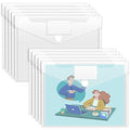 Eco-Friendly Sooez 10 Pack Plastic Envelopes File Folders, Clear for Daily Use