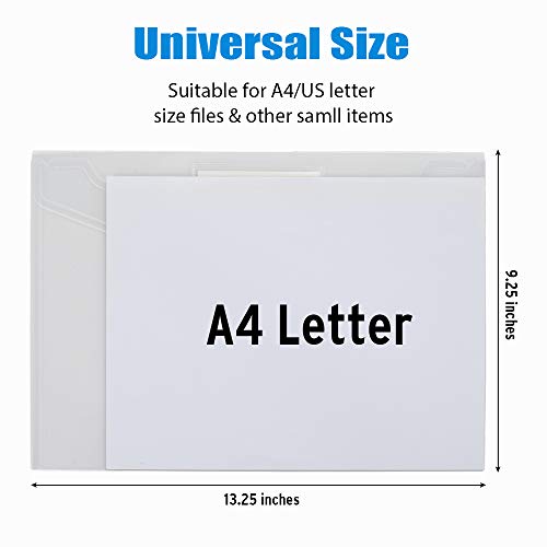 Eco-Friendly Sooez 10 Pack Plastic Envelopes File Folders, Clear for Daily Use