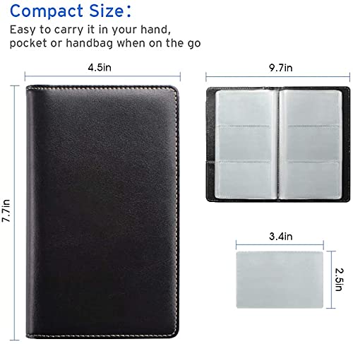 exclusive Sooez Leather Professional Business Card Book Holder Organizer, 240 Kit