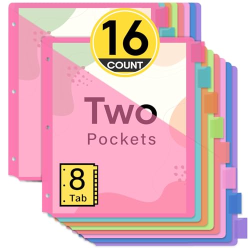 Taja 16 Count Dividers for 3 Ring Binder with Two Set