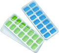 Minimalist Ice Cube Trays, Silicone convenient-Release and soft-bottom 14-Ice Trays Kit