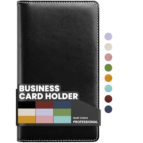 exclusive Sooez Leather Professional Business Card Book Holder Organizer, 240 Kit