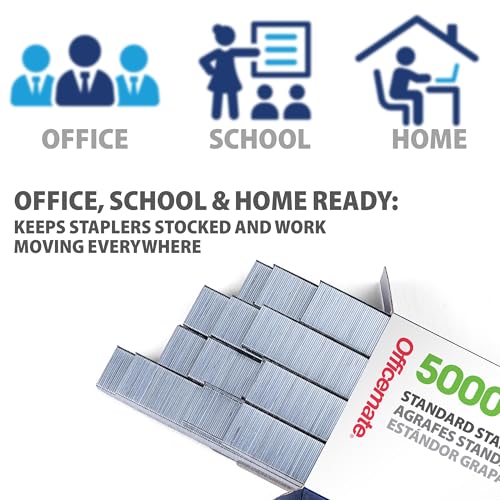 Classic Officemate Standard Staples, 5 Boxes General Purpose Collection