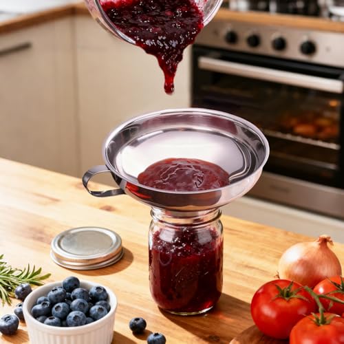 Modern Canning Funnel with Strainer, Wide Mouth Funnels for Kit